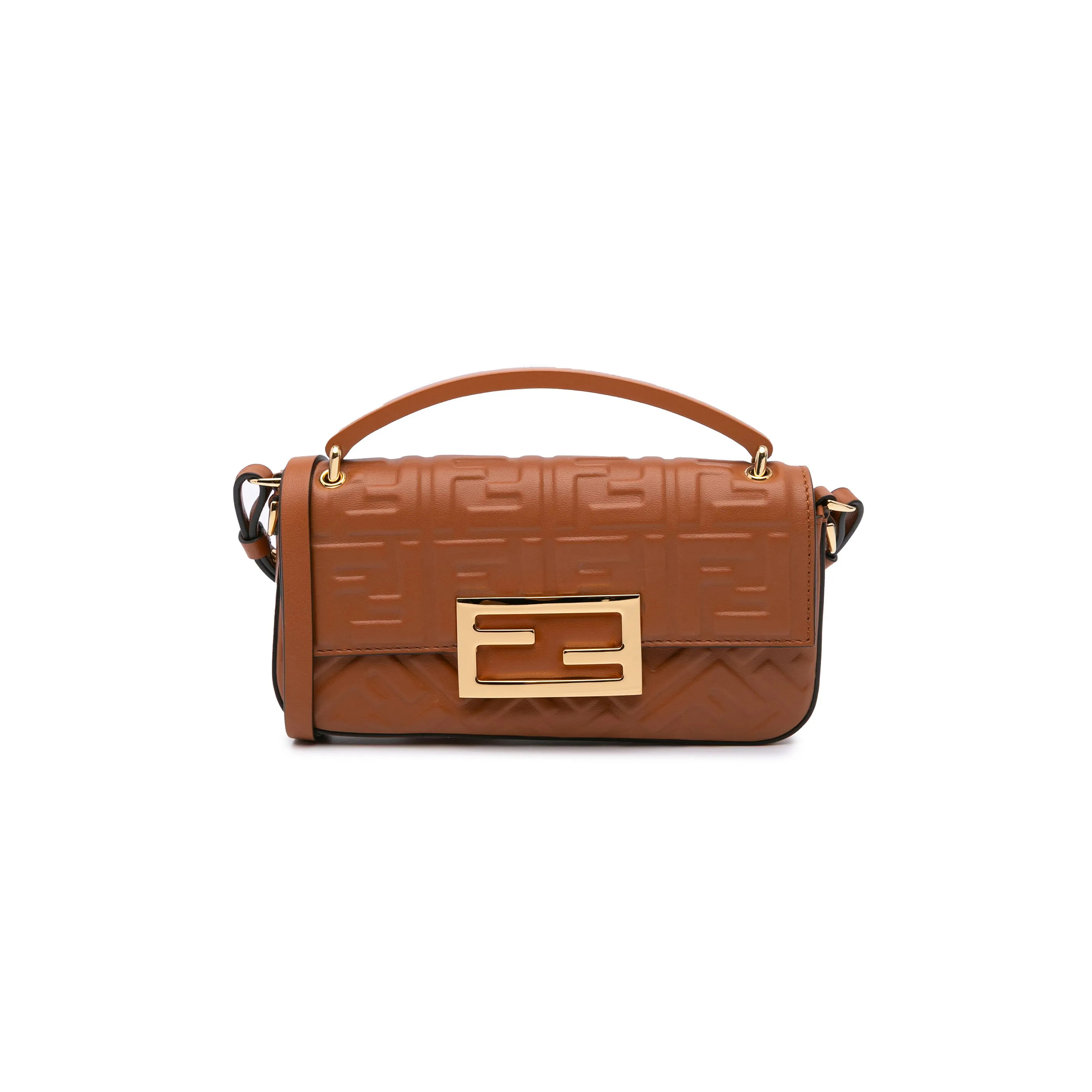 FENDI NAPPA FF EMBOSSED PHONE BAGUETTE 7AS142AAJDF1C6J (18.5*10*2.5cm)